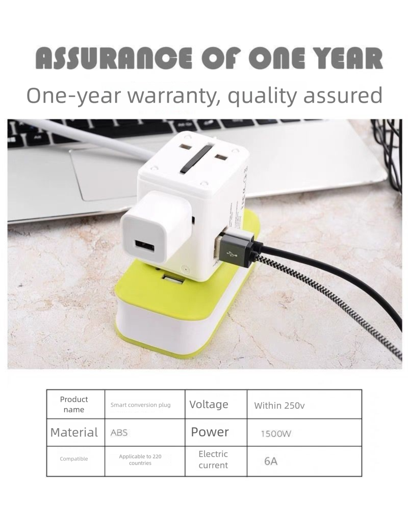 Travel Adapter For Overseas Trips, Multi-Functional US-EU-DE-UK Standard Converter, Universal Charger, Fast Charging_voghion.com