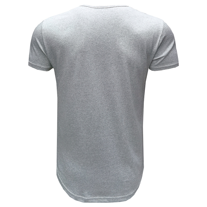 Herrenbekleidung Top Herren Slim Solid Color T-Shirt mit Rundhalsausschnitt, zerrissenes Kurzarm-T-Shirt für Herren_voghion.com