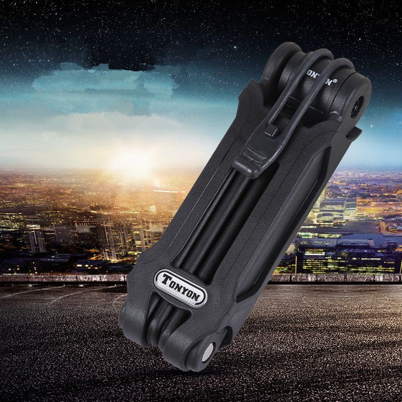 Universal anti hydraulic scissor bicycle universal four section folding mountain electric bike anti-theft lock 3853_voghion.com