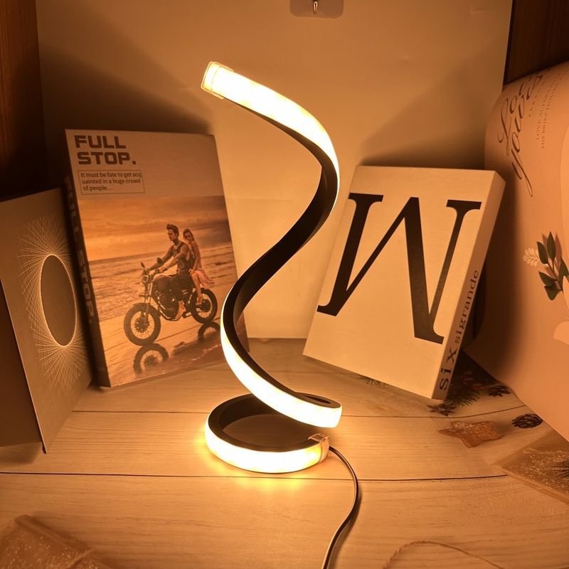 Luminária de mesa criativa em formato de cobra flexível, luz noturna plug-in com escurecimento infinito tricolor, decoração de bar de quarto,_voghion.com