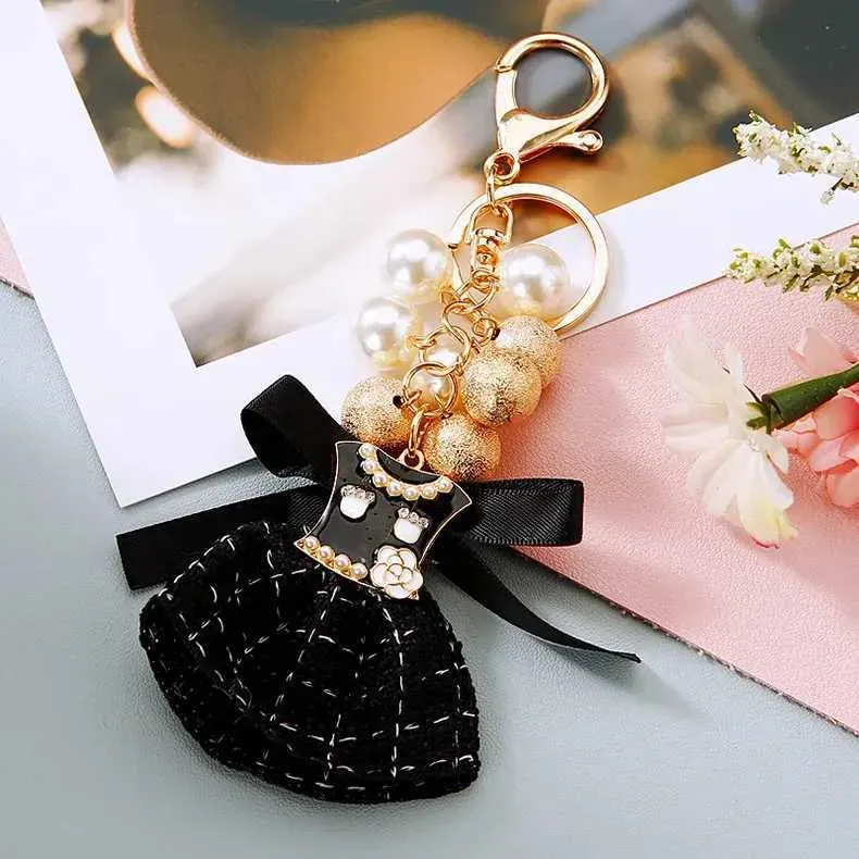 Bijou tendance de luxe, nœud papillon, perle, porte-clés pendentif mignon pour femme, cadeau créatif Y250418_voghion.com