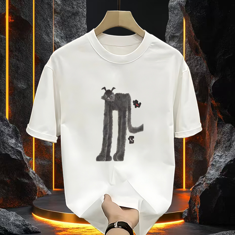Tricou personalizat cu imprimeu creativ de înaltă calitate, mânecă scurtă, mărime mare, bărbați, vara 2025, tendință la modă, top_voghion.com