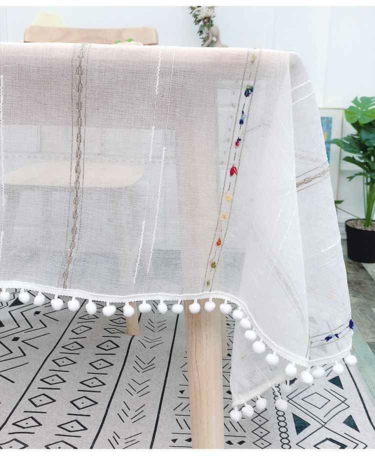 Gökkuşağı Şeker Şeffaf Masa Örtüsü - Sehpa, Yemek Masası ve Büfe İçin Hafif Polyester Kılıf_voghion.com