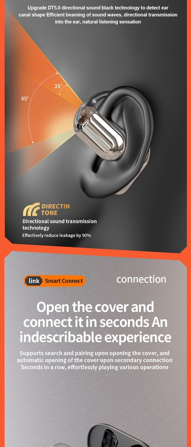 3c Jinanda Bluetooth Wireless Non-In-Ear Noise Cancelling Over-Ear Long Battery Life Smart AI Translation Earphones_voghion.com