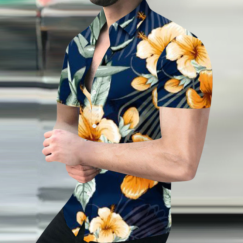 Poletna nova moška majica s kratkimi rokavi s 3D digitalnim tiskom in večjo velikostjo za prosti čas_voghion.com