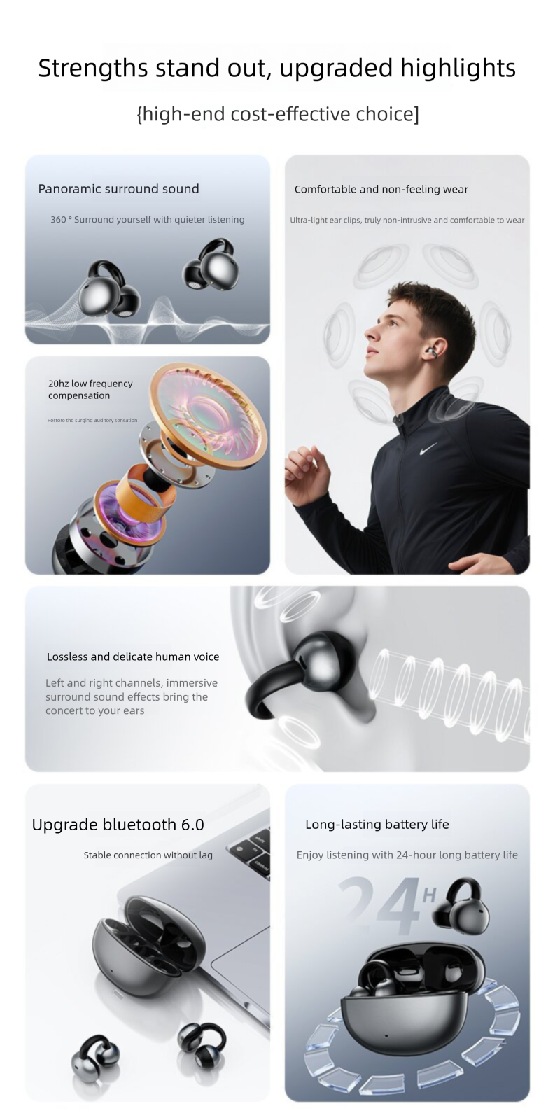 Auriculares Bluetooth Z72 con traducción simultánea de IA en tiempo real, inalámbricos, con clip, cómodos de llevar, batería de larga duración_voghion.com