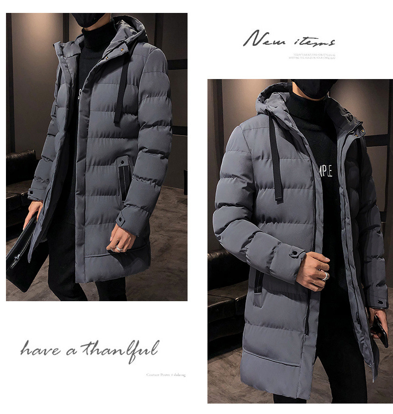 Baumwolle Winter Übergroße Casual Verdickte Warme Daunen Baumwolle Herren Mittellange Paarjacke mit Kapuze_voghion.com