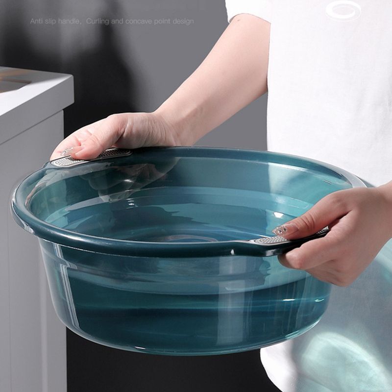 Thickened Water Basin Transparent Multipurpose Durable Non-slip Convenient Shower And Laundry Tub Easy-to-clean Plastic Basin_voghion.com