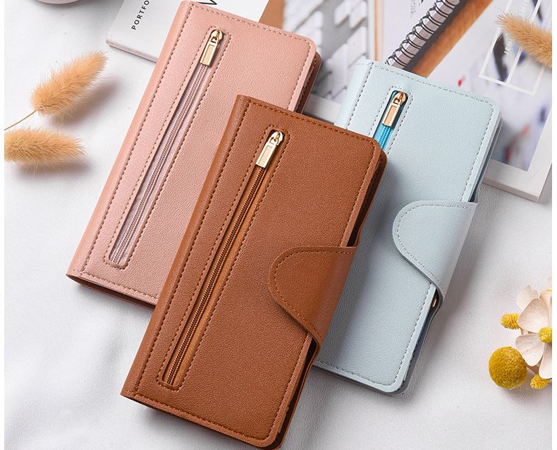 ENMEX Slim Women's Long Wallet With Multiple Card Slots – Lightweight PU Leather Bifold Wallet (Black/Tan/Red/Blue/Purple/White/Pink)_voghion.com