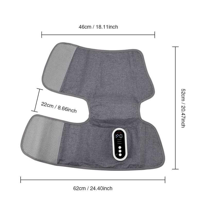 Massaggiatore intelligente a 3 velocità, massaggiatore per gambe con impacco caldo, vibrazione, rilassa i muscoli, allevia la fatica, dispositivo per massaggio di cosce e polpacci_voghion.com