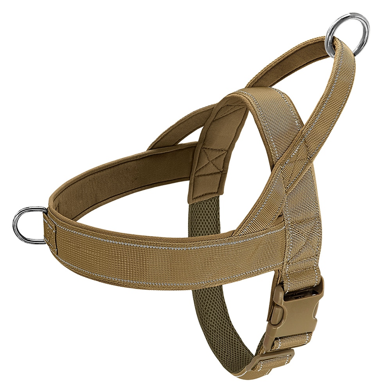 Arnês de treinamento refletivo de nylon durável sem puxar para animais de estimação com alça para cães pequenos, médios e grandes, pastor alemão_voghion.com