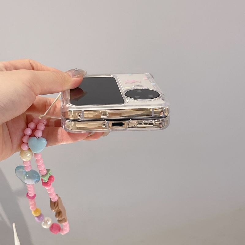 Japanese and Korean Wave Dot Puppy Suitable for OPPO Find N3 flip Phone Case N2 flip Folding Screen Protective Cover_voghion.com