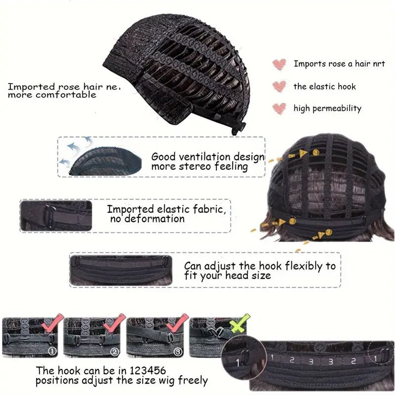 Parrucche da uomo in bianco e nero con sfumatura di colore, in fibra chimica, ad alta temperatura, in seta, con capelli corti._voghion.com