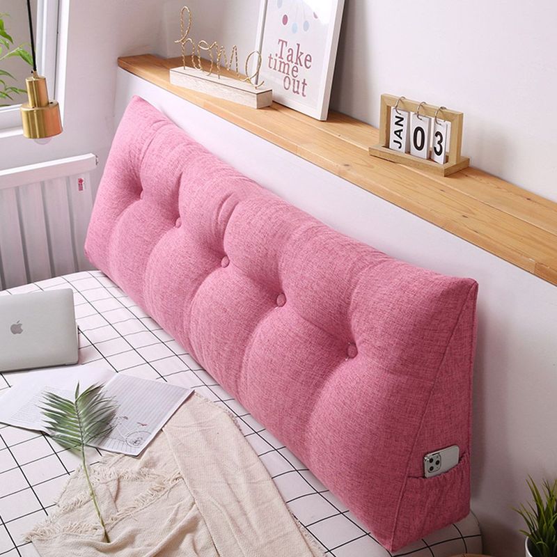 SOGA 120cm Pink Triangular Wedge Bed Pillow Headboard_voghion.com