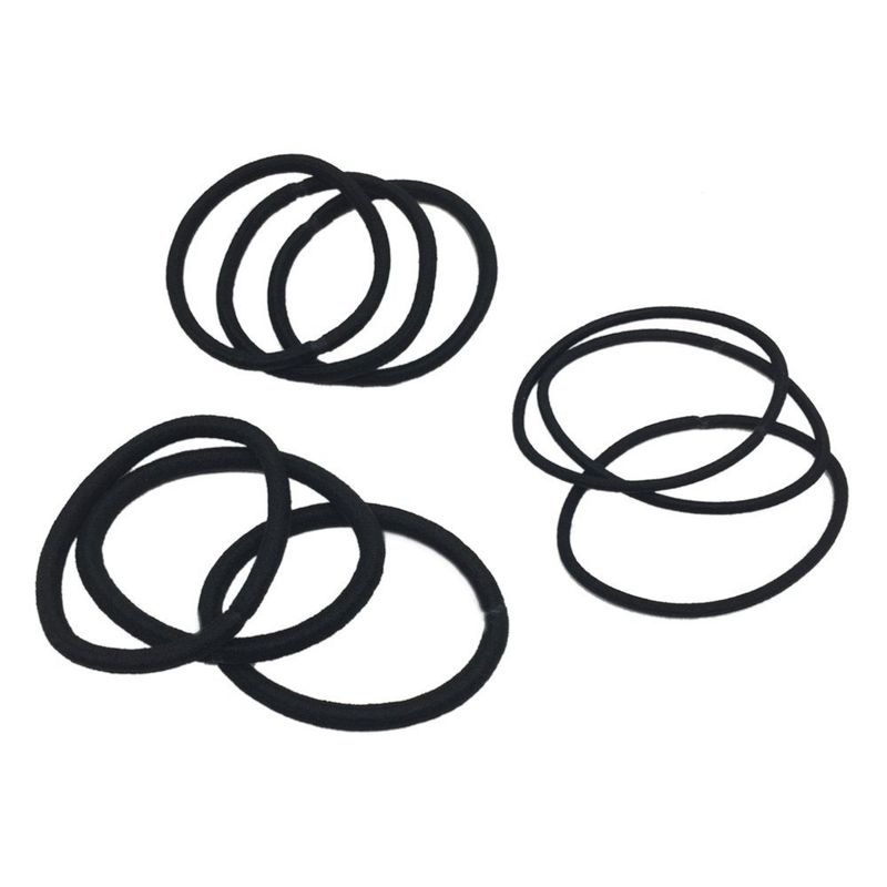 Elastico per capelli unisex ad alta elasticità, fascia spessa senza cuciture, elastico nero, elastico per capelli, accessorio per capelli resistente_voghion.com