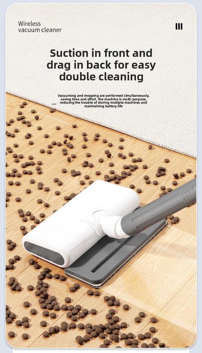 Wireless Vacuum Cleaner Household Super Strong Suction Suction Mopping All-in-one Machine High Power Handheld To Remove Pet Cat Hair_voghion.com