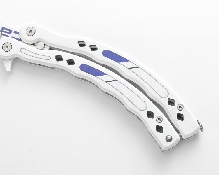 CSGO Butterfly Flip Anfänger Übungsspielzeug Klappbares tragbares Outdoormesser Vollstahl Ungeschärft_voghion.com