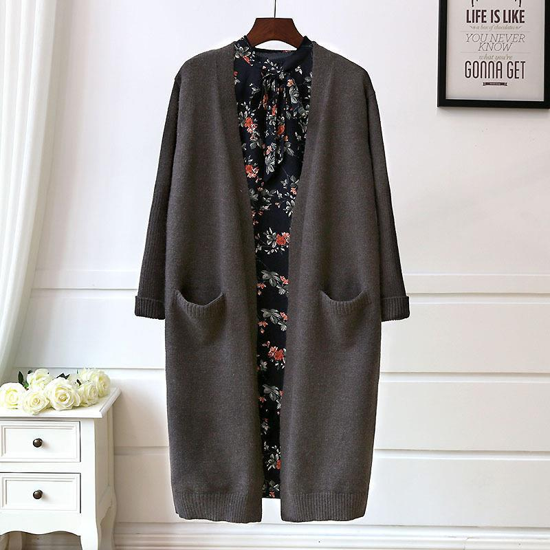 Damesjas lente en herfst nieuwe effen kleur temperament eenvoudig gebreid vest voor dames_voghion.com