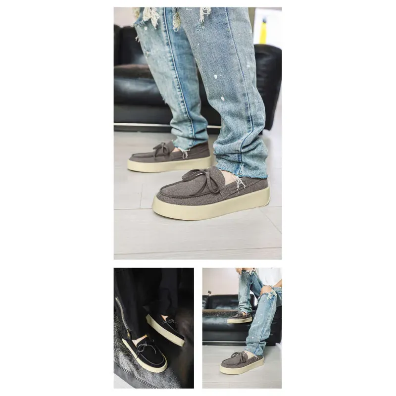 Small Niche High Street With One Foot, Men's Spring And Autumn Season Driving Shoes, Genuine Leisure Leather Shoes_voghion.com