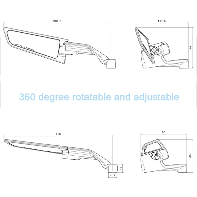 Para Xciting s400 S350 250 RKS150 CT250 Espelho Universal para Motocicleta Wind Wing Side Retrovisor Espelho de Reversão_voghion.com