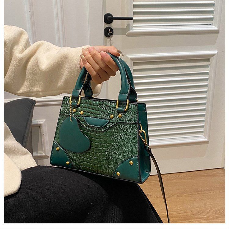 Single shoulder lizard patterned small square autumn and winter new crossbody bag women's high-end handbag_voghion.com