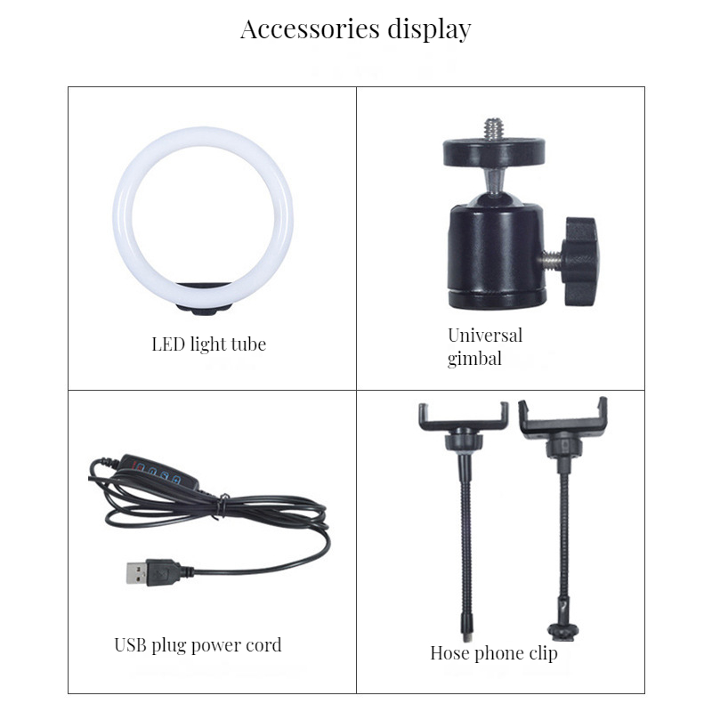 10-tommers selfie-ringlys med valgfritt stativ, fotografifylllys Led ringlampe ringlys for videoopptak direktesending_voghion.com