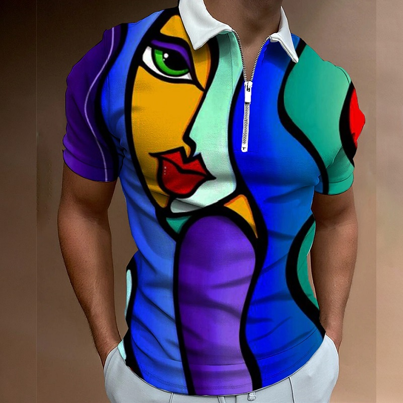 Bränditud meeste polosärgid, hiphop-harajuku lühikeste varrukatega särgid, kvaliteetsed vabaaja ülisuured T-särgid, 3D anime meeste särgid_voghion.com