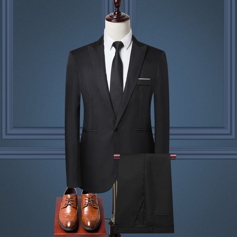 Completo da uomo CT, casual, slim fit, professionale, formale, con un bottone, pantaloni, gilet e camicia_voghion.com