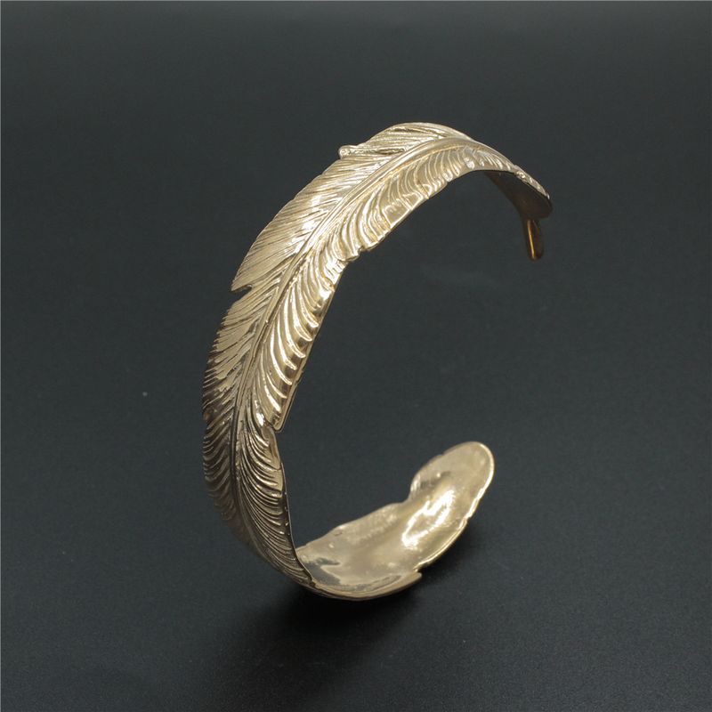 Kaji Japanese Style Personality For Men Feather Stainless Titanium Steel Bracelet Rock Three Colors_voghion.com