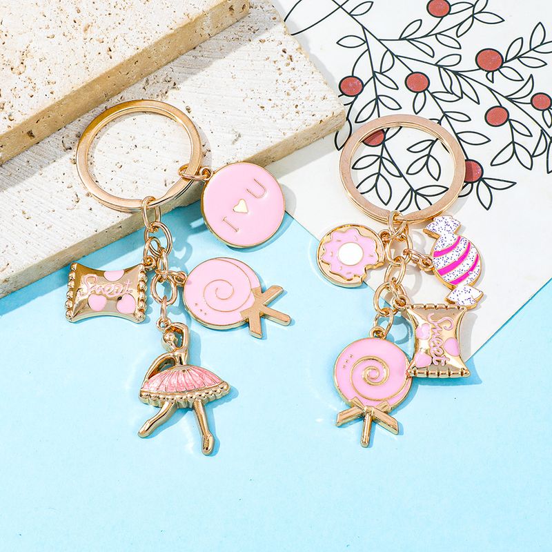 Heißer Verkauf Charming Rosa Ballerina Keychain Nette Metall Auto & Tasche Anhänger Geschenk_voghion.com