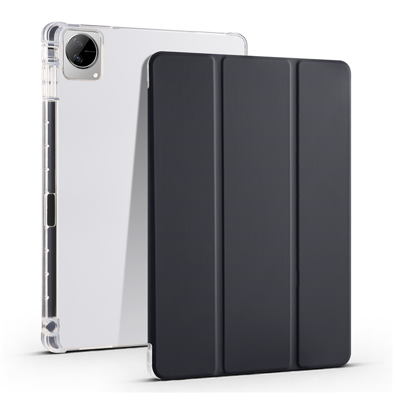 For Vivo Pad Tablet Case 2022 11 inch Tri Fold Solid PU Leather Soft TPU Back Shell For Vivo Pad 11 Cover With Pen Slots Funda_voghion.com
