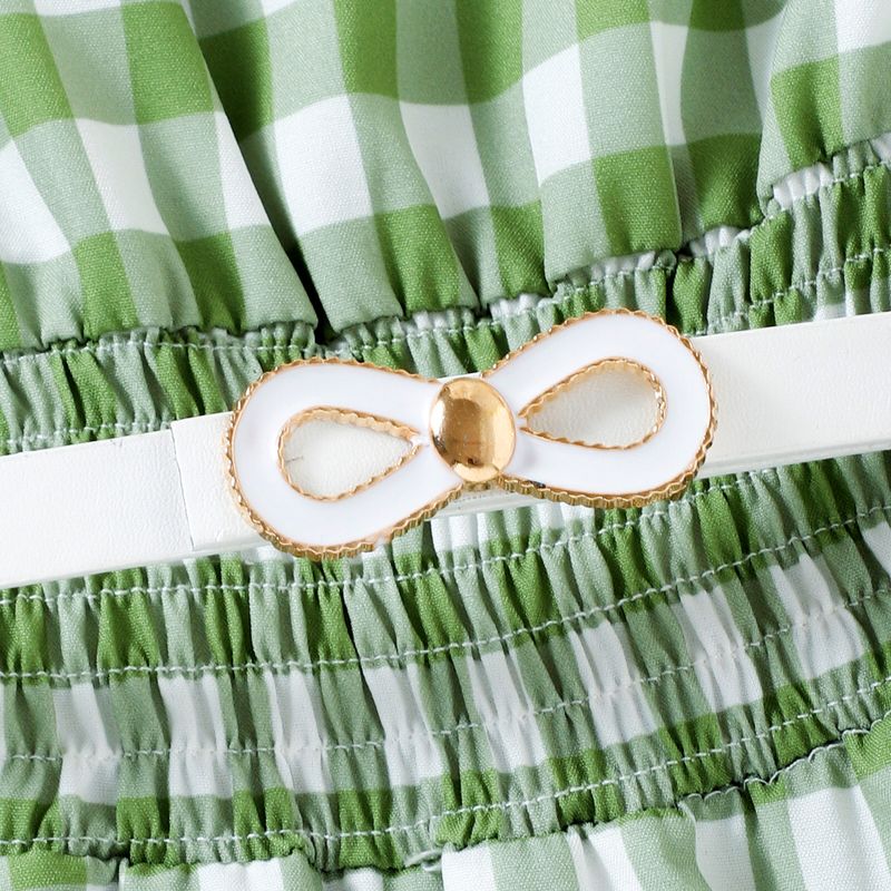 Kleidung fabrik stil sommer kinder zwei farbe hosenträger karierten overall shorts für mädchen set_voghion.com