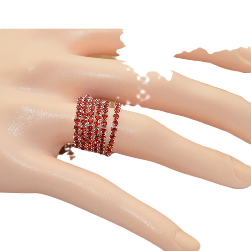 Koreanische Version Einreihiger Strass-eingelegter Diamant-Mischstapel-elastischer Ring_voghion.com