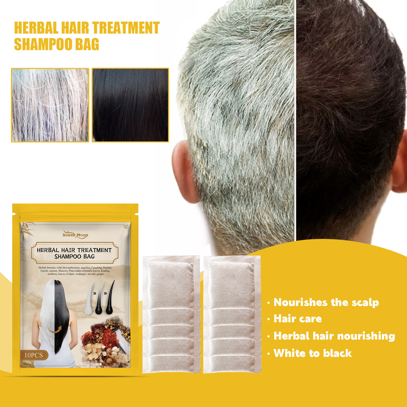 Confezione di shampoo per capelli neri South Moon L'essenza di zenzero idrata i capelli Cura detergente naturale per capelli neri_voghion.com