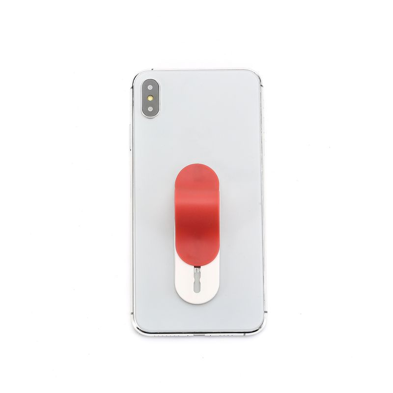 Kunjiuyou Fingerrem Grip Stand Holderbeslag til iPhone Android Telefon Mini Tablet - Brun_voghion.com