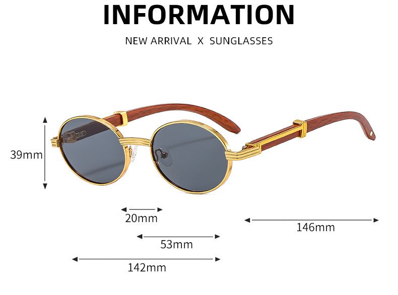 Retro sunčane naočale s drvenim uzorkom - Ovalne UV400 zaštite | Vintage unisex dizajn i lagani acetatni okvir_voghion.com