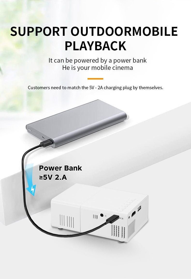 YG300 Mini LED draagbare kleine HD home cinema projector_voghion.com