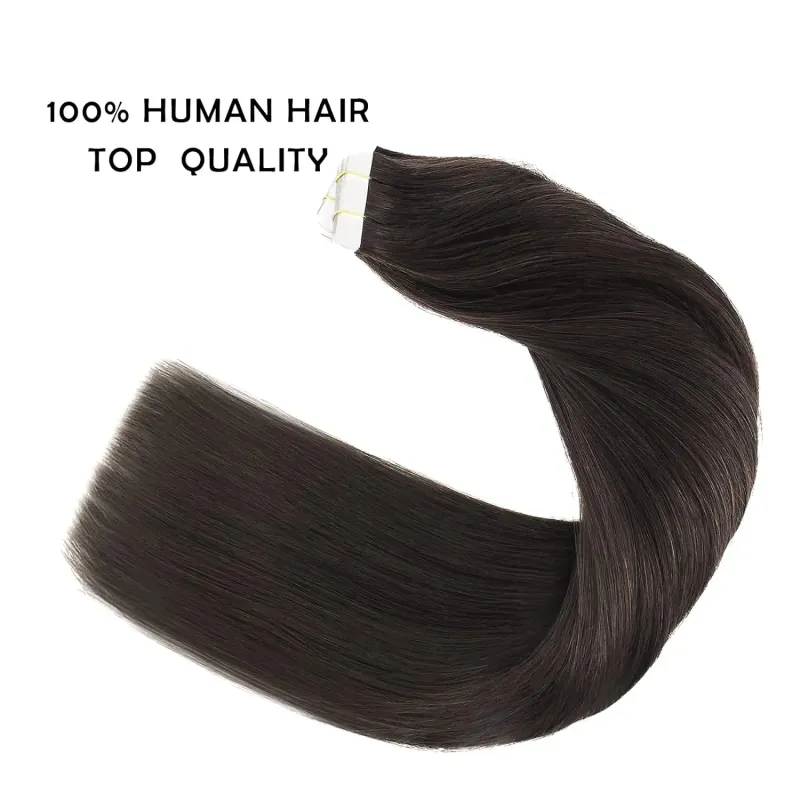 20Pcs Tape In Hair Extensions Human Hair Straight #1B 26 Inches Seamless Skin Weft Tape In Extensions_voghion.com