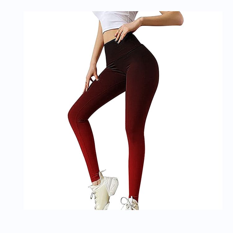 Pantaloni da yoga da yoga da donna con stampa multicolore antirughe sull'anca, dimagranti a vita alta, con fiocco elasticizzato_voghion.com