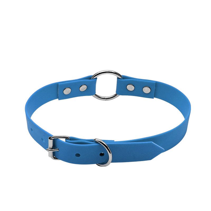 Collare per cani con catena ad anello per collo, impermeabile e resistente all'usura, rivestito in gomma per animali domestici in PVC_voghion.com