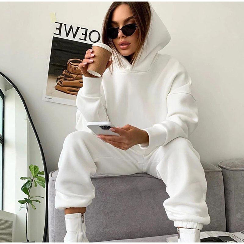 Women's new hooded sweatshirt set two-piece set_voghion.com