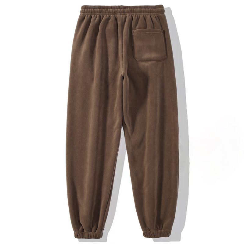 Men's Clothing Men's Fleece-Lined Thermal Pants - High-Elasticity Winter Base Layer With Sherpa Interior_voghion.com