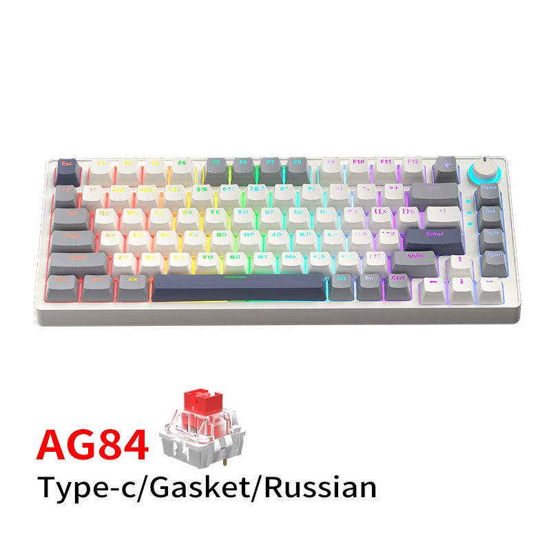 Clavier mécanique personnalisé Zifriend russe AG84, joint de connexion à chaud, clavier russe pour jeux et sports électroniques_voghion.com
