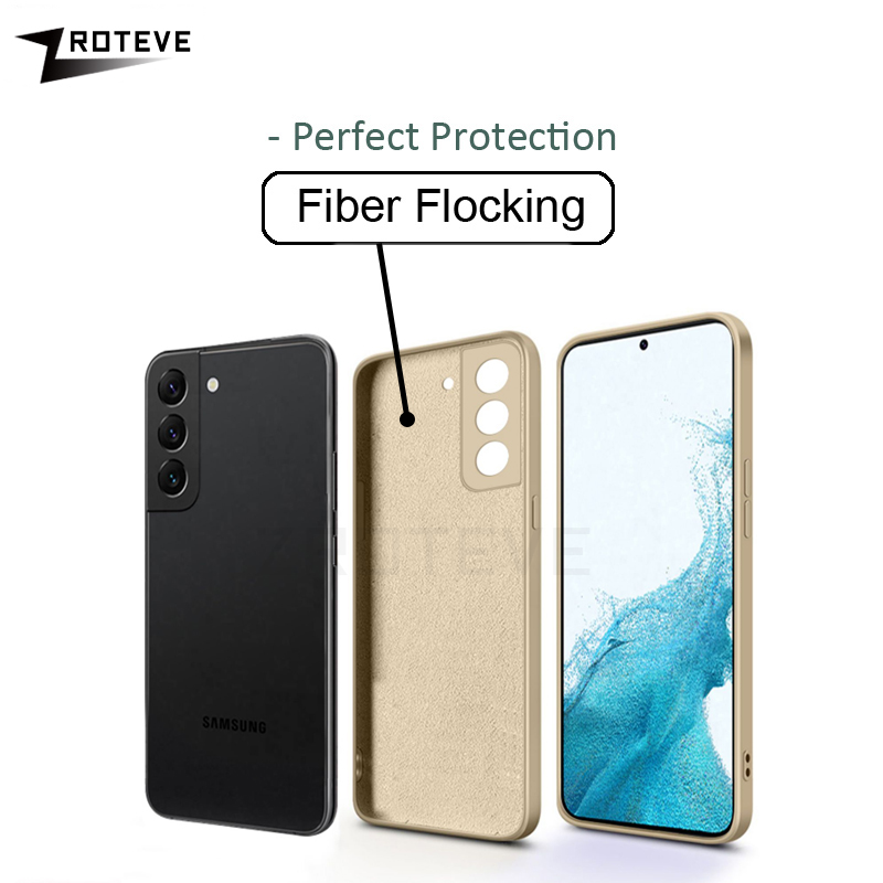 S23 Caso ZROTEVE Piazza Molle Del Silicone Liquido Della Copertura Per Samsung Galaxy S22 S21 S20 FE S10 E S10E S9 più Nota 10 9 20 Ultra Custodie_voghion.com
