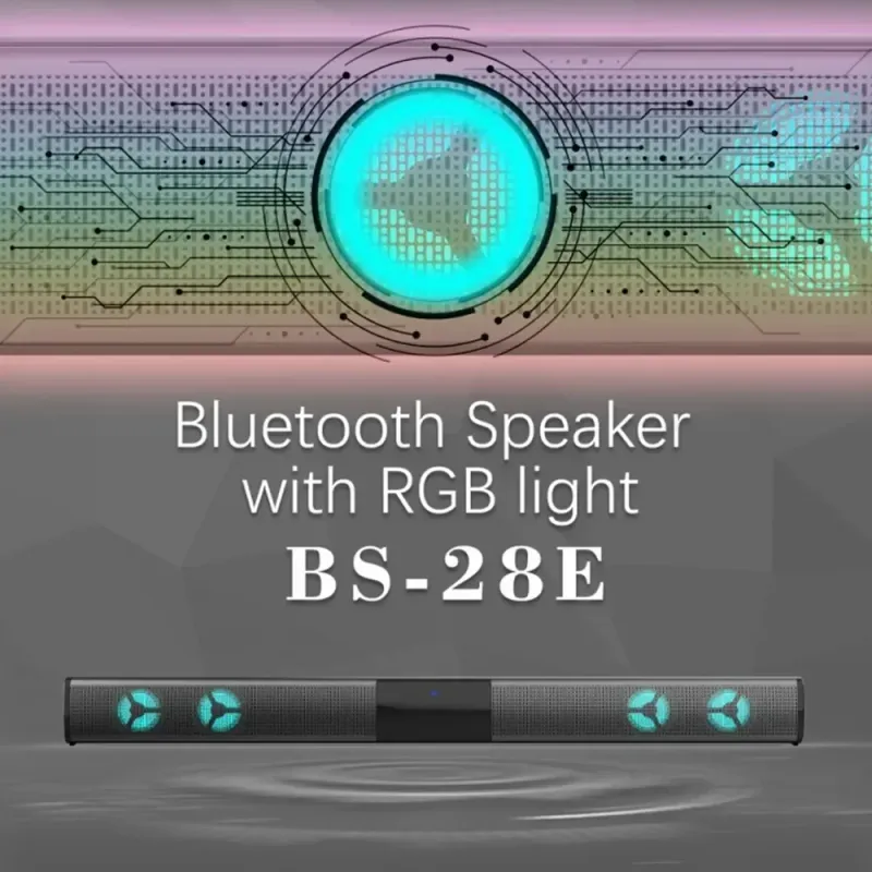 BS28E TV Trådløs Bluetooth Subwoofer 3D Stereo Surround Soundbar Hjemmekino Høyttaler FM-mottak Passer til_voghion.com