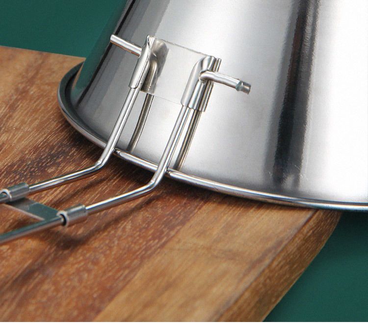 Outdoor Folding Snow Portable Tableware 304 Stainless Steel Camping Coffee Cup Instant Noodle Rice Bowl Cookware_voghion.com