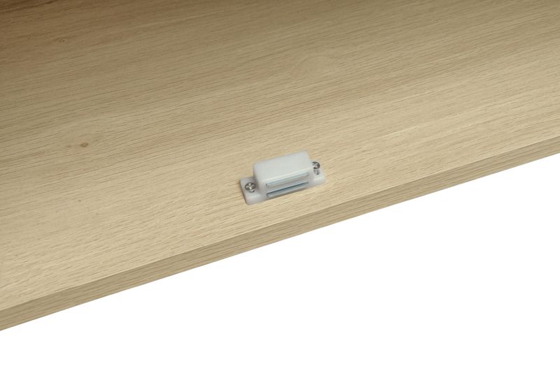 Hochschrank Naturfarben 178cm Mit Acrylglastüren, 2 Schubladen, Bogenförmig_voghion.com