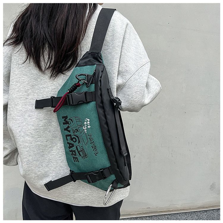 Multifunctional Canvas Outdoor Waterproof Parka Chest Bag_voghion.com