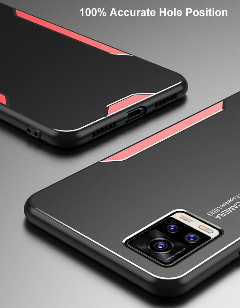 Custodia in metallo di alluminio per Vivo V20 V21 V21E V23 Pro V23E Custodia protettiva in silicone opaco per Vivo V9 V11i V11 V15 Pro V17_voghion.com