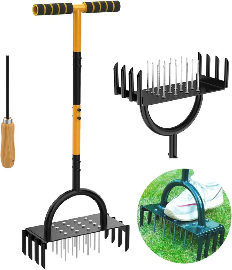 Gaartbedarf Neit Rasenbelëfter Spike Manuellt Tool_voghion.com